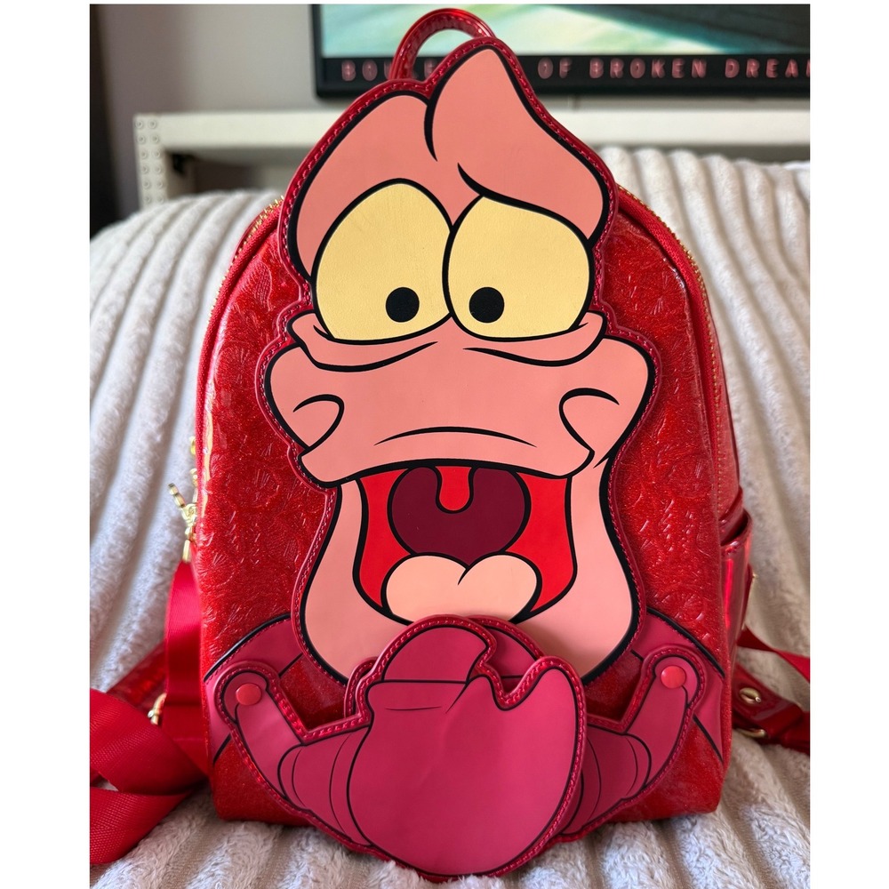 Loungefly Limited Edition LE 1000 Little Mermaid Sebastian Mini Backpack Metalli